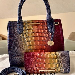 🧚‍♀️NWT Brahmin Small Caroline & Ady Wallet in Magic Ombre Melbourne Leather